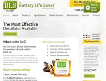 Tablet Screenshot of batterylifesaver.com